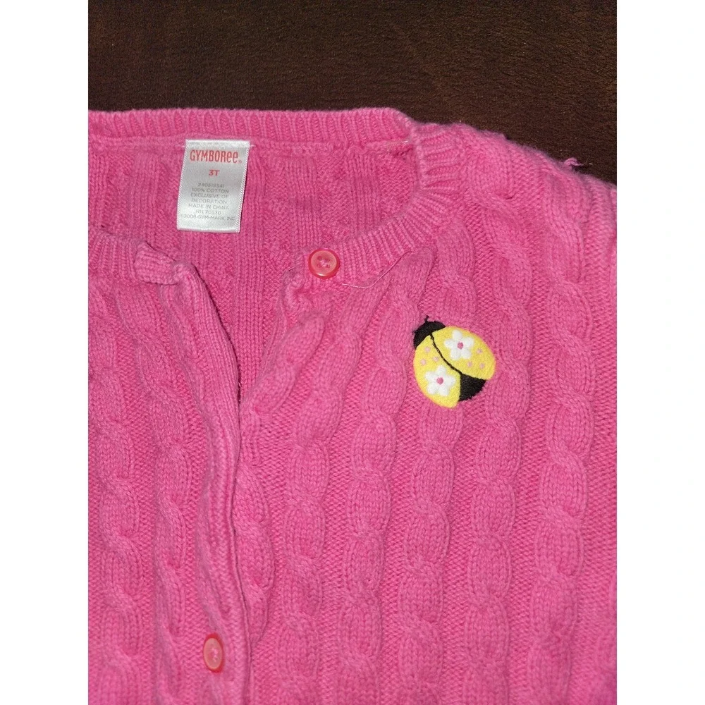 Gymboree pretty lady ladybug‎ pink sweater size 3t